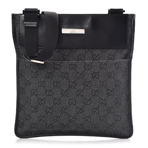 gucci black nylon crossbody messenger bag|gucci gg canvas messenger bag.